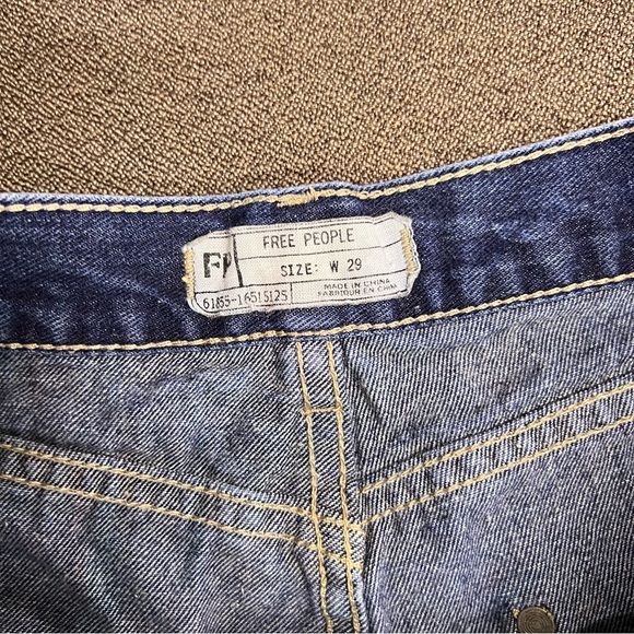 SOLD -- Free People Shorts Lace Trim High Rise Denim Cotton Distressed - Picture 9 of 9